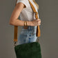 Dark Green Corduroy Crossbody Bag