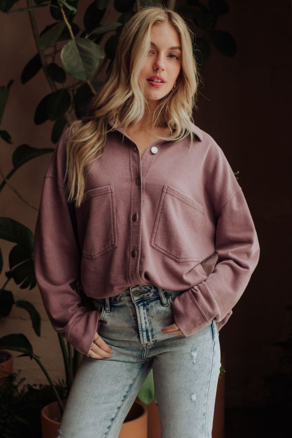 Washed Soft Button Up