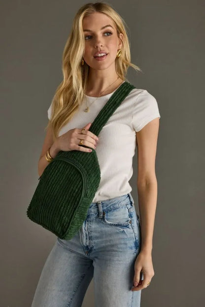 Corduroy Sling Bag