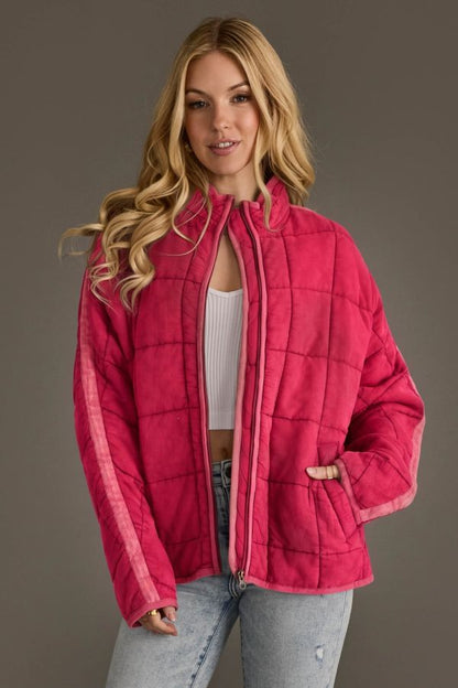 Pink Quilted Jacket