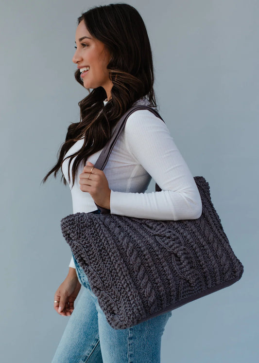 Cable Knit Tote Bags