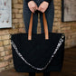 Black Quilted Tote